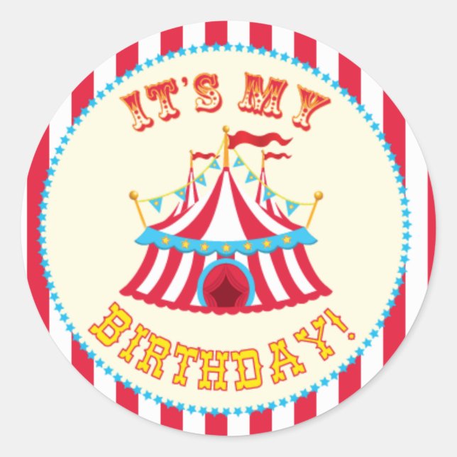 Sticker Rond Fête du Carnaval et du Cirque (Devant)