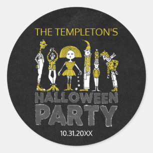Sticker Rond Fête du costume d'Halloween