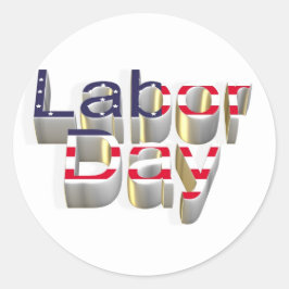 Sticker Rond Fête du Travail - 6 septembre