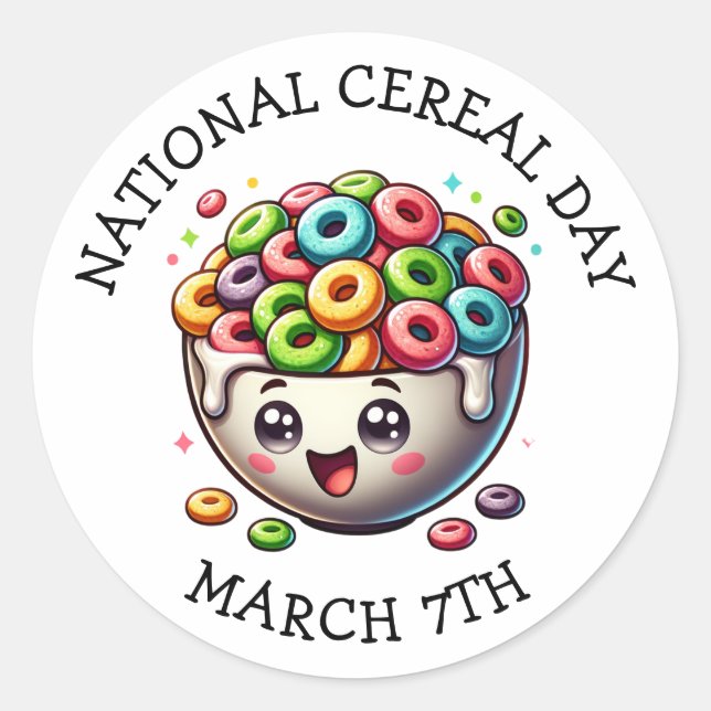 Sticker Rond Fête nationale des céréales 7 mars (Devant)