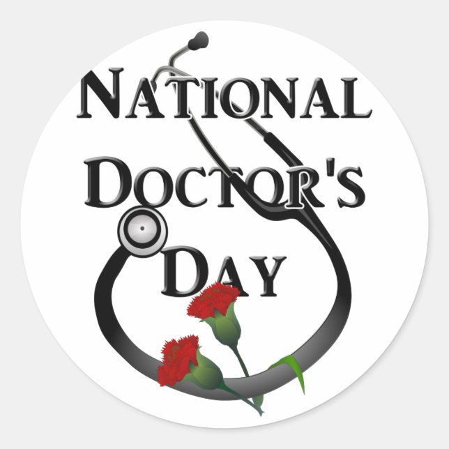 Sticker Rond Fête nationale du médecin (Devant)