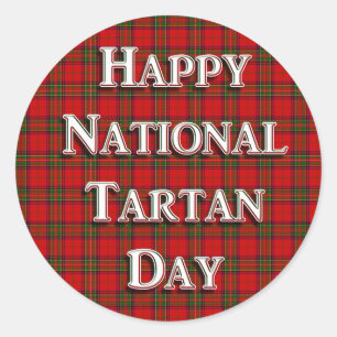 Sticker Rond Fête nationale du Tartan