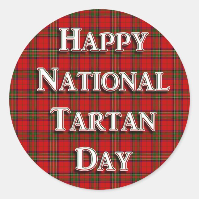 Sticker Rond Fête nationale du Tartan (Devant)