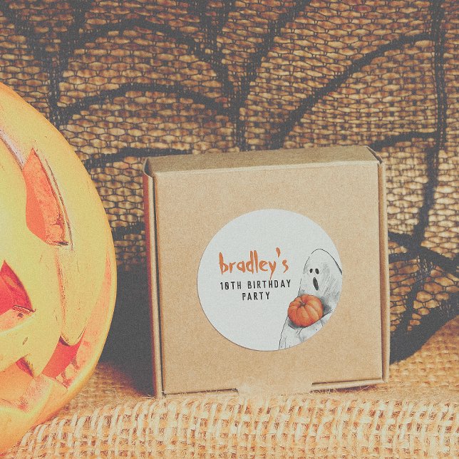 Sticker Rond Fête Spooktaculaire Halloween Anniversaire Favoris (Créateur téléchargé)