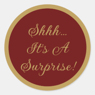 Sticker Rond Fête surprise élégante