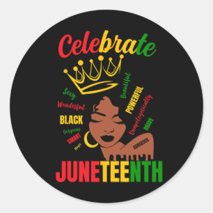 Sticker Rond Fêter le 11 juin 1865 Mois de l'histoire des Noirs