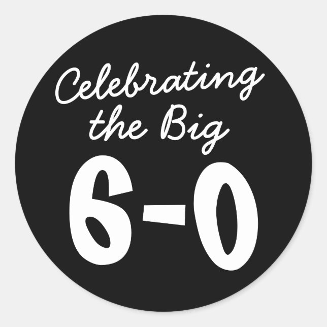 Sticker Rond Fêter le grand 60e anniversaire (Devant)