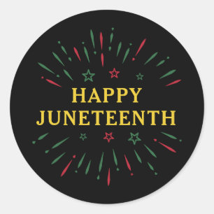 Sticker Rond Fêter l'indépendance des Noirs Joyeux Jeu du 11°