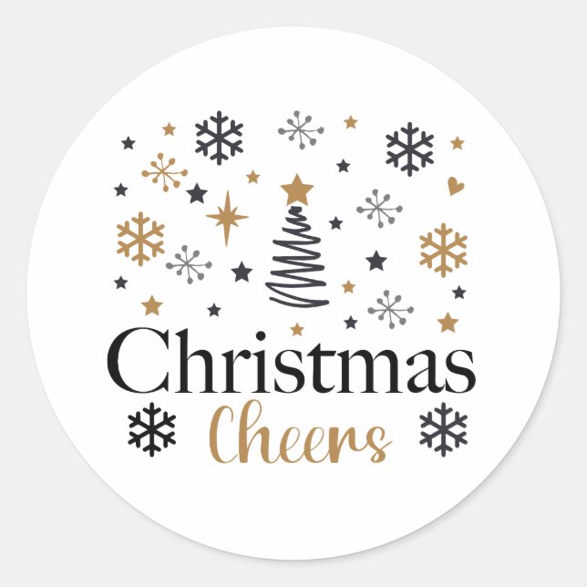 Sticker Rond Fêtes de Noël (Devant)