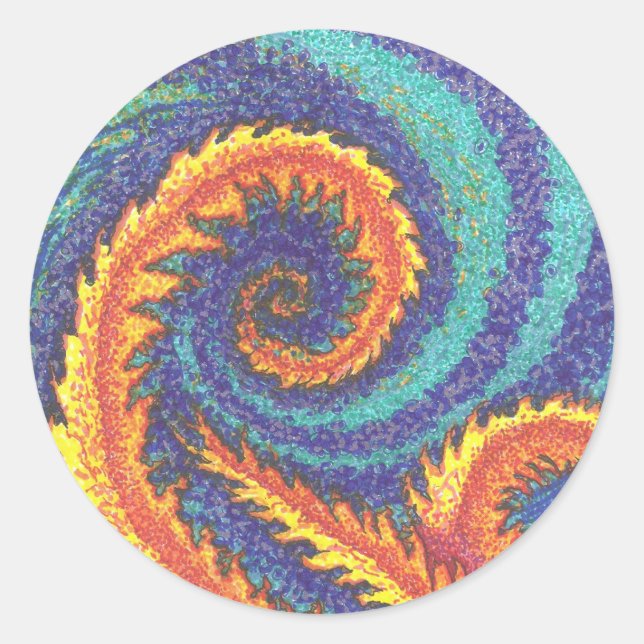 STICKER ROND "FEU ET EAU" (Devant)