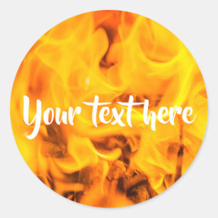 Sticker Rond Feu et flammes