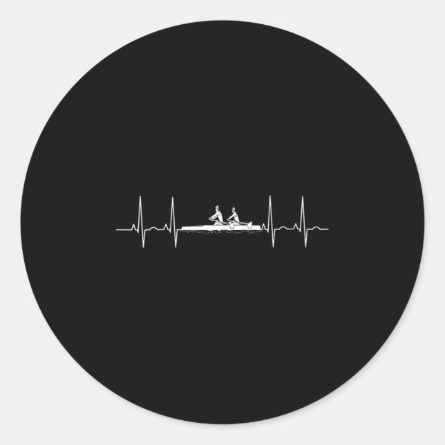 Sticker Rond Feu Heartbeat Raileron ligne d'équipage Stroke Str (Devant)