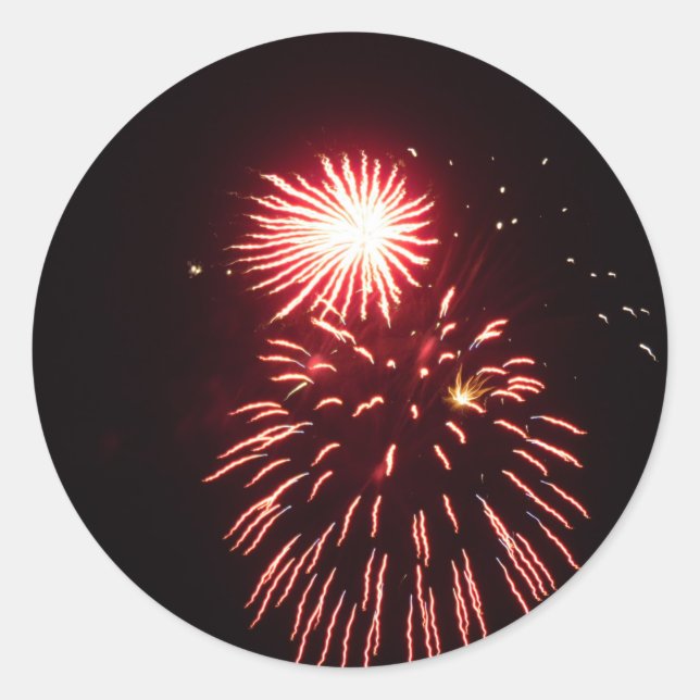 Sticker Rond Feu rouge (Devant)