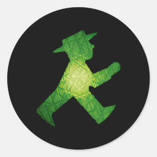 Sticker Rond Feu vert Ampeln Grã N