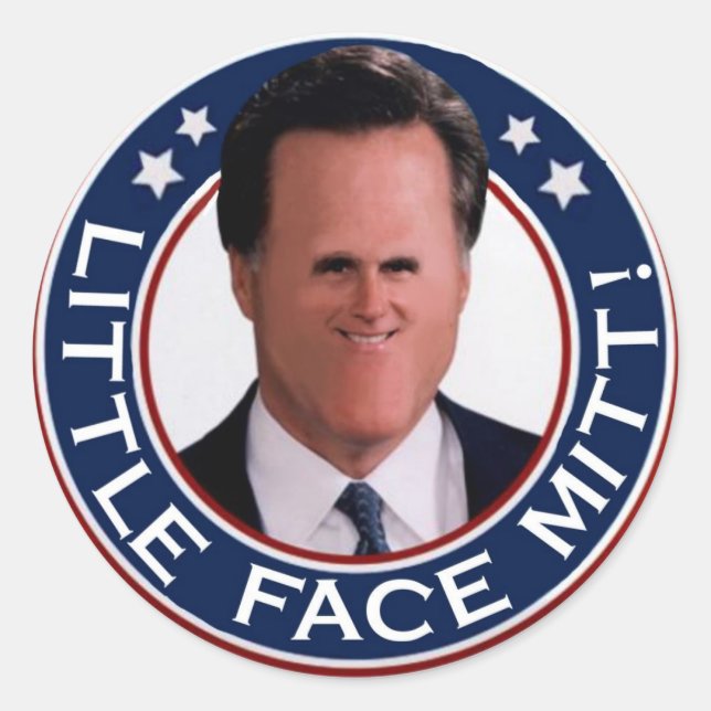 Sticker Rond Feuille autocollante Little Face Mitt (Devant)
