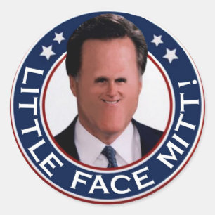 Sticker Rond Feuille autocollante Little Face Mitt