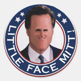 Sticker Rond Feuille autocollante Little Face Mitt