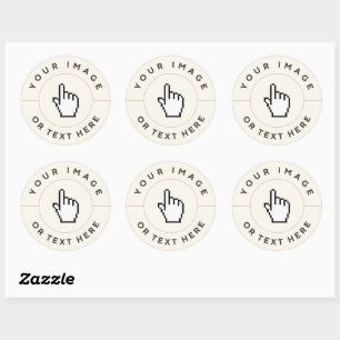 Sticker Rond Feuille d'autocollant - Personnalisé (ajouter imag