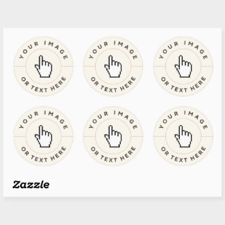 Sticker Rond Feuille d'autocollant - Personnalisé (ajouter imag