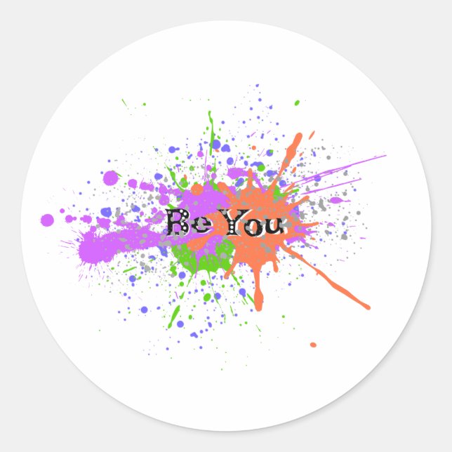 Sticker Rond Feuille d'autocollants (Devant)