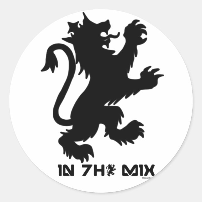Sticker Rond Feuille d'autocollants 1N7H3M1X (Devant)