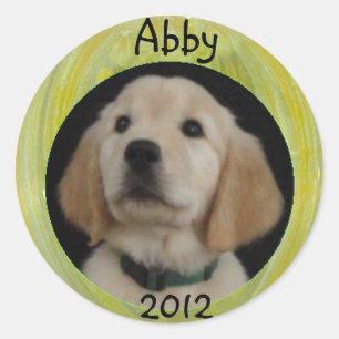 Sticker Rond Feuille d'autocollants Abby 2012