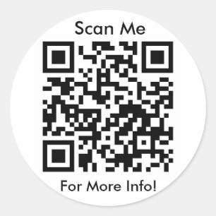 Sticker Rond Feuille d'autocollants de code QR