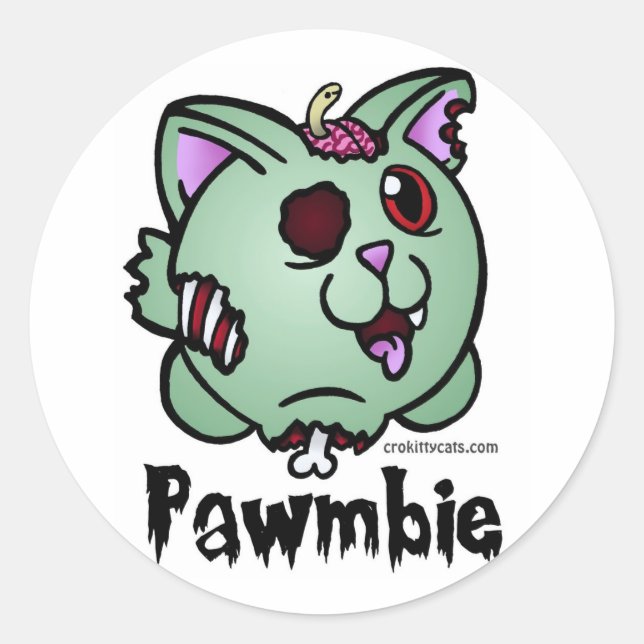 Sticker Rond Feuille d'autocollants Pawmbie (Devant)