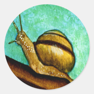 Sticker Rond Feuille d'autocollants Snail 1