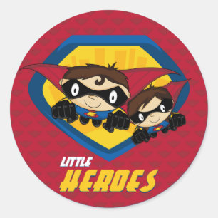 Sticker Rond Feuille d'autocollants Superhero