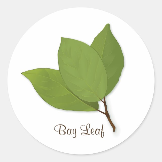 Sticker rond feuille de baie (Devant)