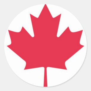 Sticker Rond Feuille d'érable
