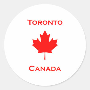 Sticker Rond Feuille d'érable de Toronto Canada