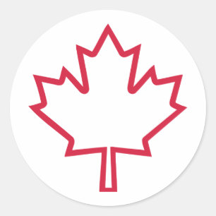 Sticker Rond Feuille d'érable du Canada