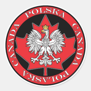 Sticker Rond Feuille ronde Polska Canada