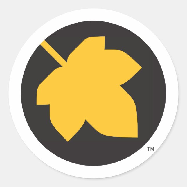 Sticker Rond Feuille solo (Devant)
