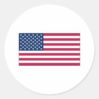 Sticker Rond Feuilles autocollantes American Flag