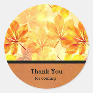 Sticker Rond Feuilles d'automne