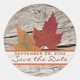 Sticker Rond Feuilles d'automne séchées 1,5" Enregistrer l'étiq