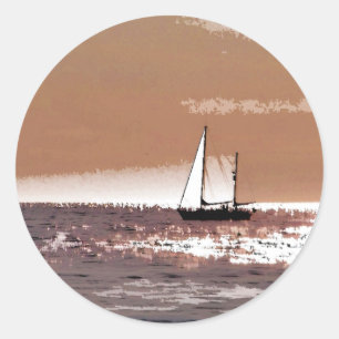 STICKER ROND FEUILLES DE CORDE