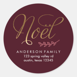 Sticker Rond Feuilles d'hiver
