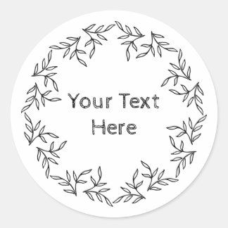Sticker Rond Feuilles et succursales
