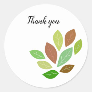 Sticker Rond Feuilles Propres et Simples