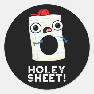 Sticker Rond Feuillet creux Funny Papier Pun sombre BG