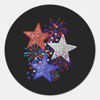 Sticker Rond Feux d'artifice du 4 juillet