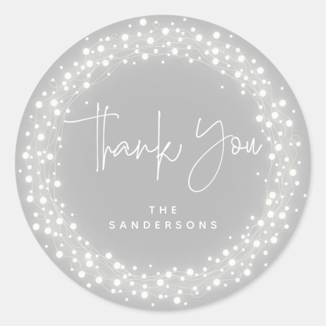 Sticker Rond Feux de Merci gris (Devant)