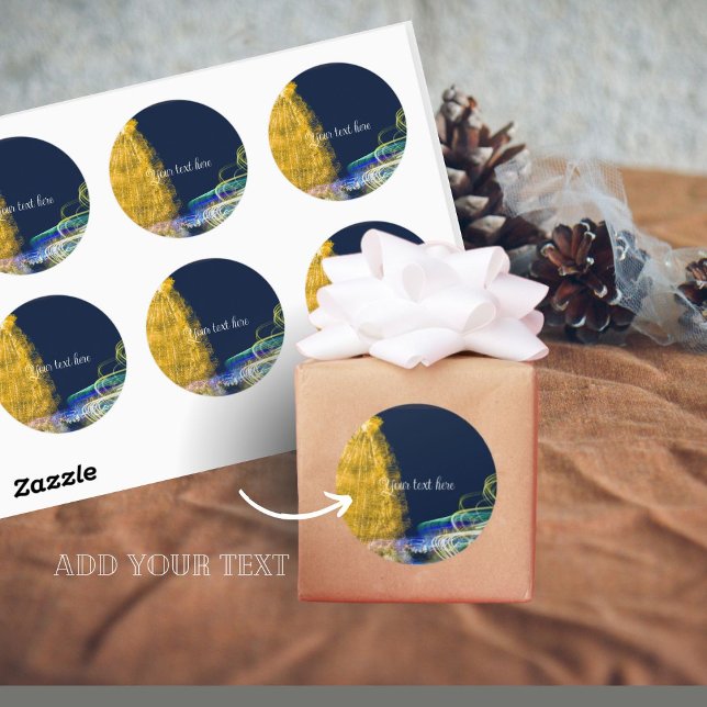 Sticker Rond Feux de Noël (Créateur téléchargé)