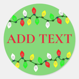 Sticker Rond Feux de Noël personnalisés