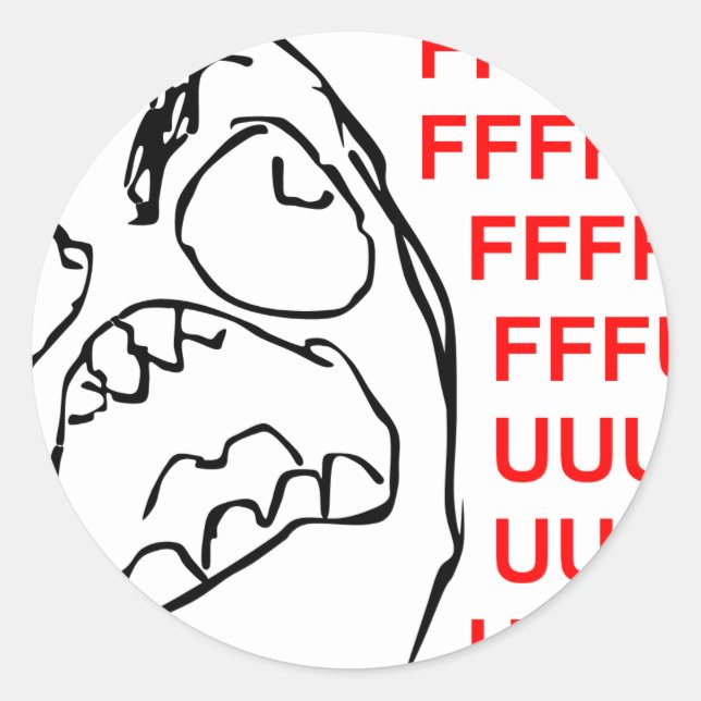 STICKER ROND FFFUUUUU (Devant)