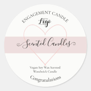 Sticker Rond Fiançailles personnalisé fait maison CANDLE